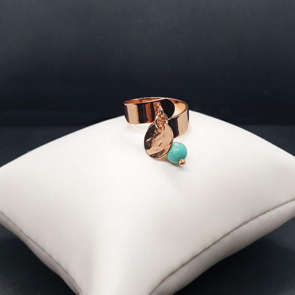 BAGUE ET PERLE TURQUOISE 1