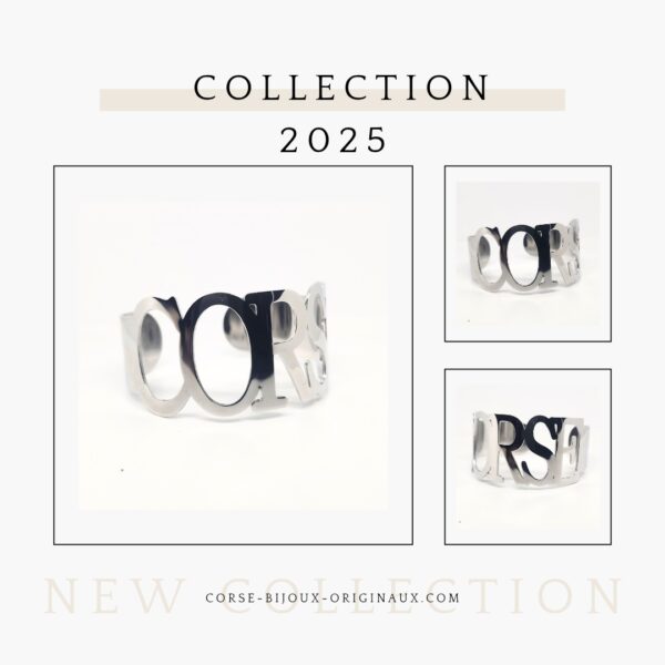 BRACELET "CORSE" COULEUR ARGENT