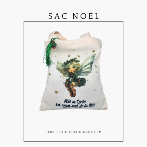 PETIT SAC TISSU NOEL CORSE